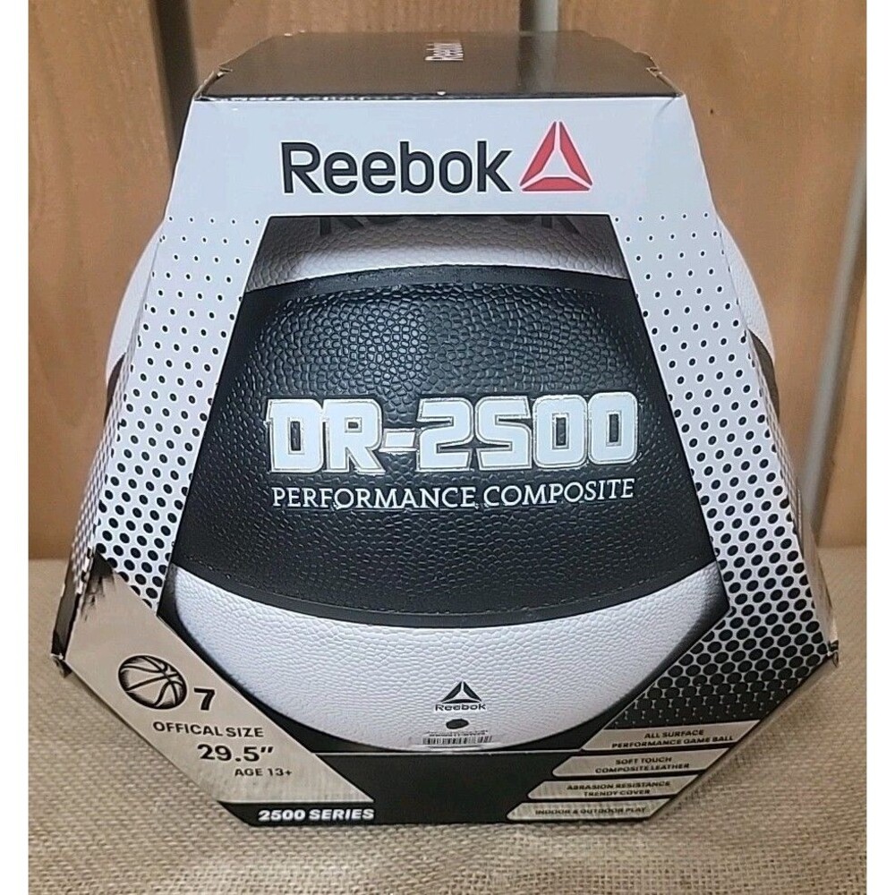 Reebok Basketball DR-2500 Official Size 7 Black White New